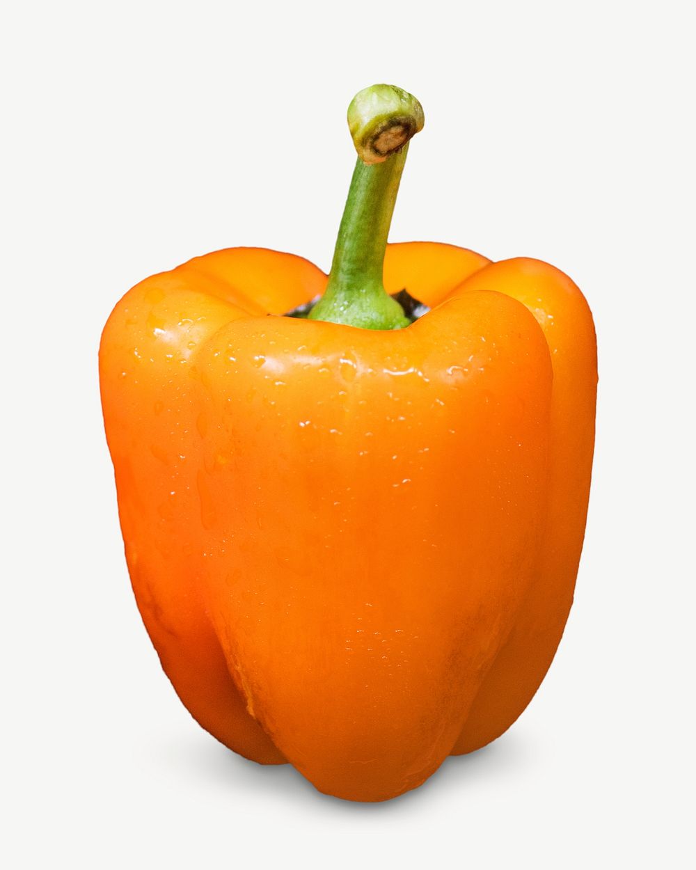 Orange bell pepper collage element psd