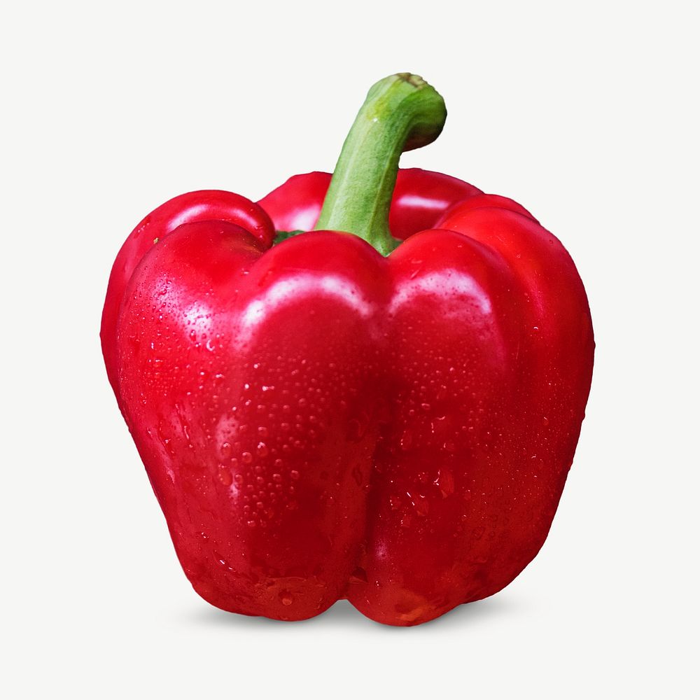 Red bell pepper collage element psd
