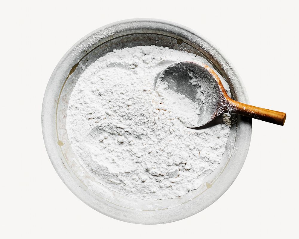 White flour , isolated design