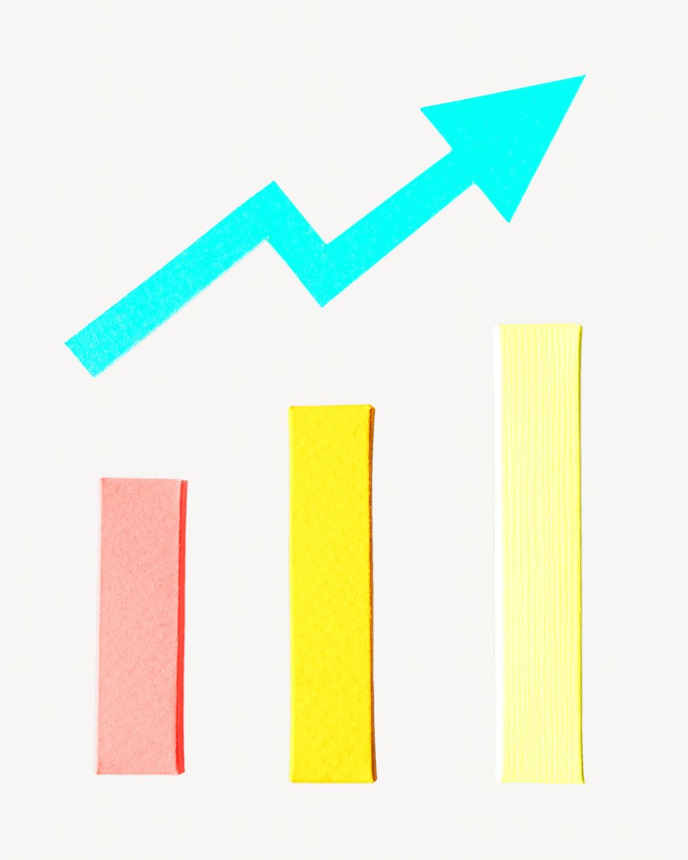Statistics graph isolated image