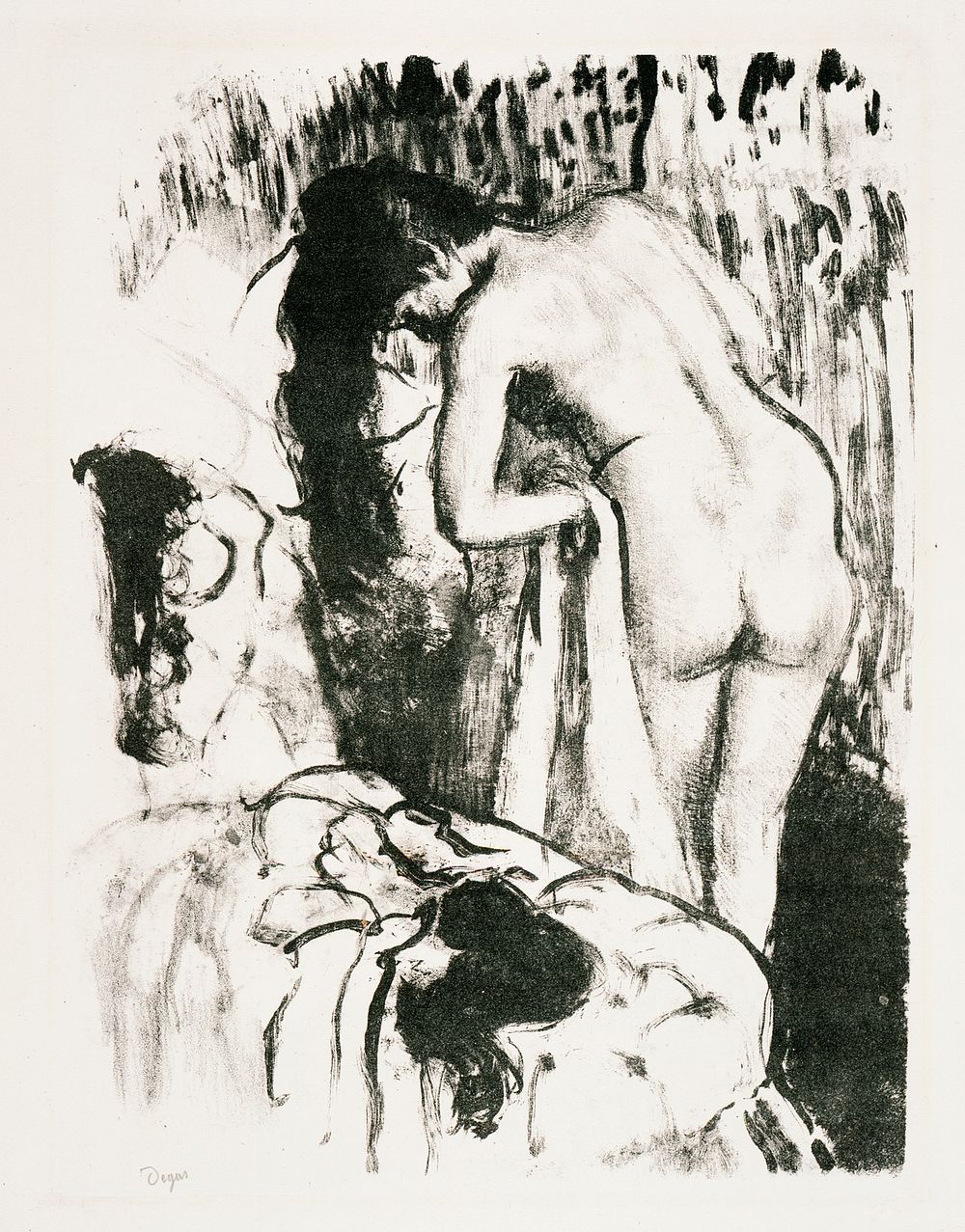 Nude Woman Standing, Drying Herself by Edgar Degas