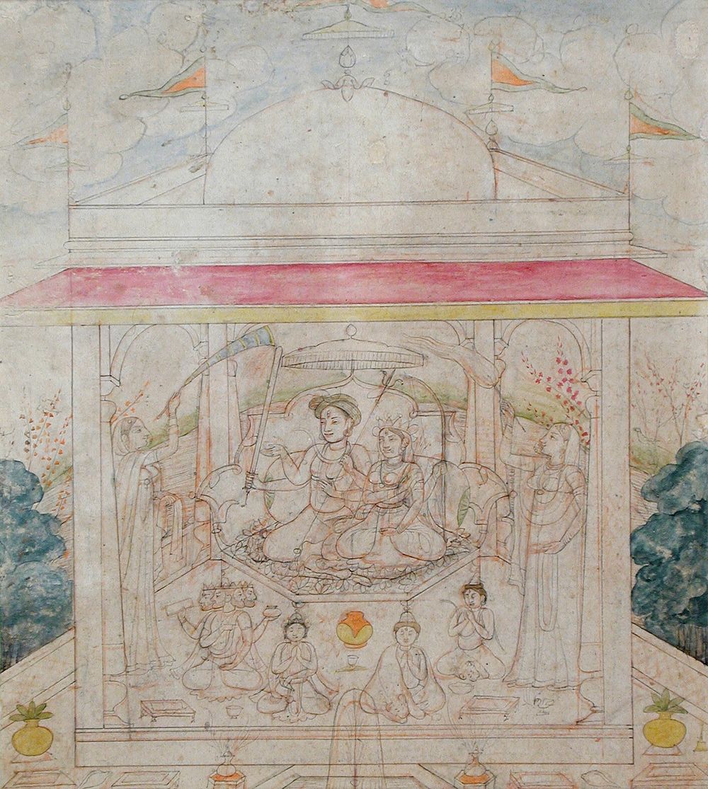 Shiva and Parvati Enthroned