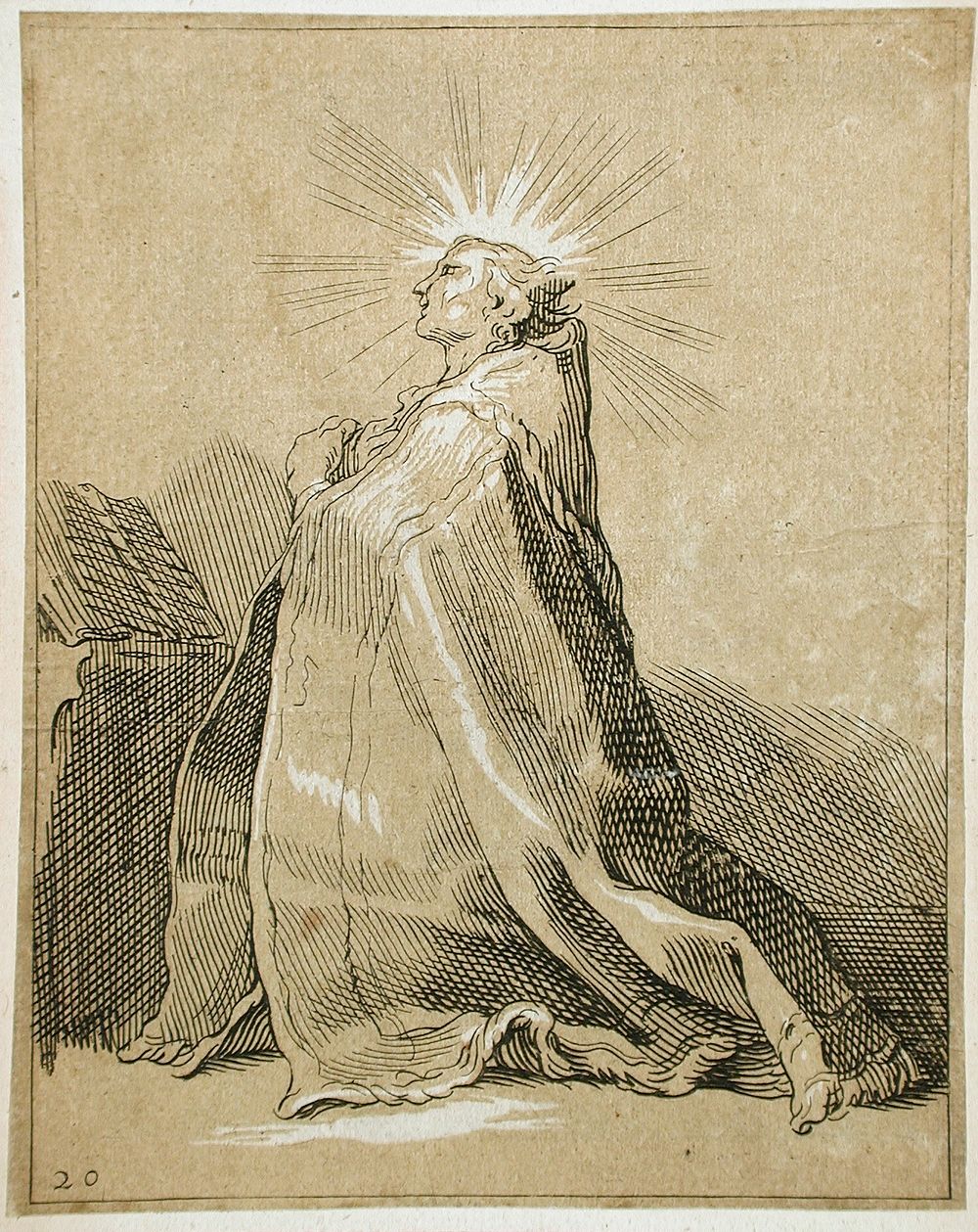 Kneeling Saint by Frederick Bloemaert and Abraham Bloemaert