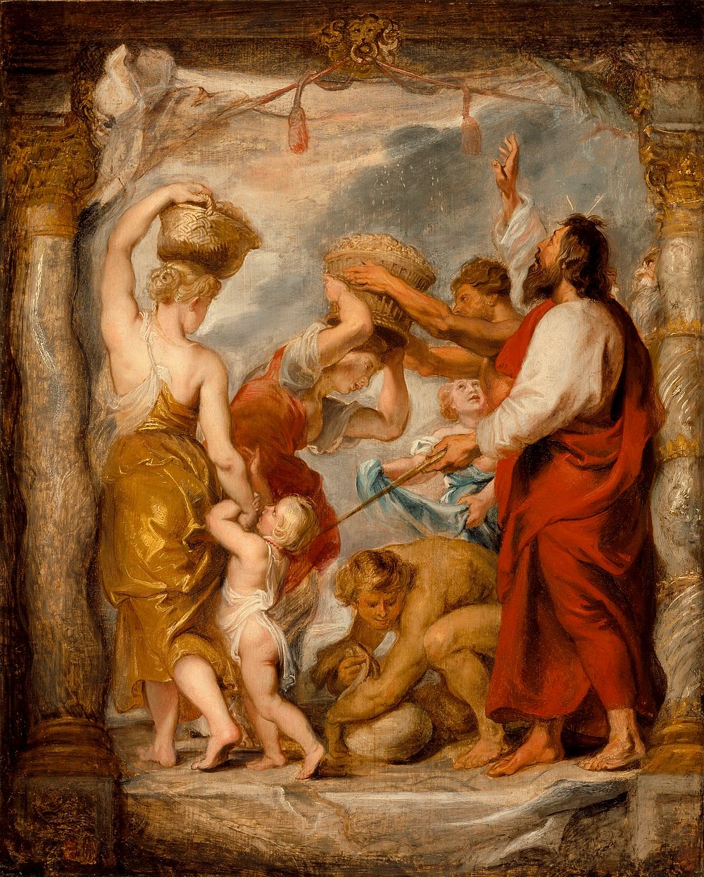 The Israelites Gathering Manna in the Desert by Peter Paul Rubens