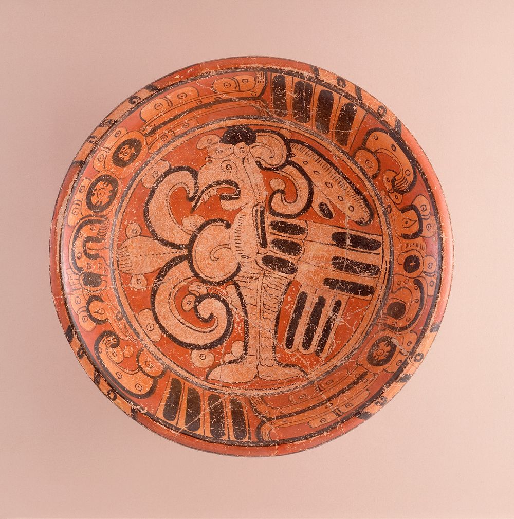 Tripod Plate with Mythological Bird