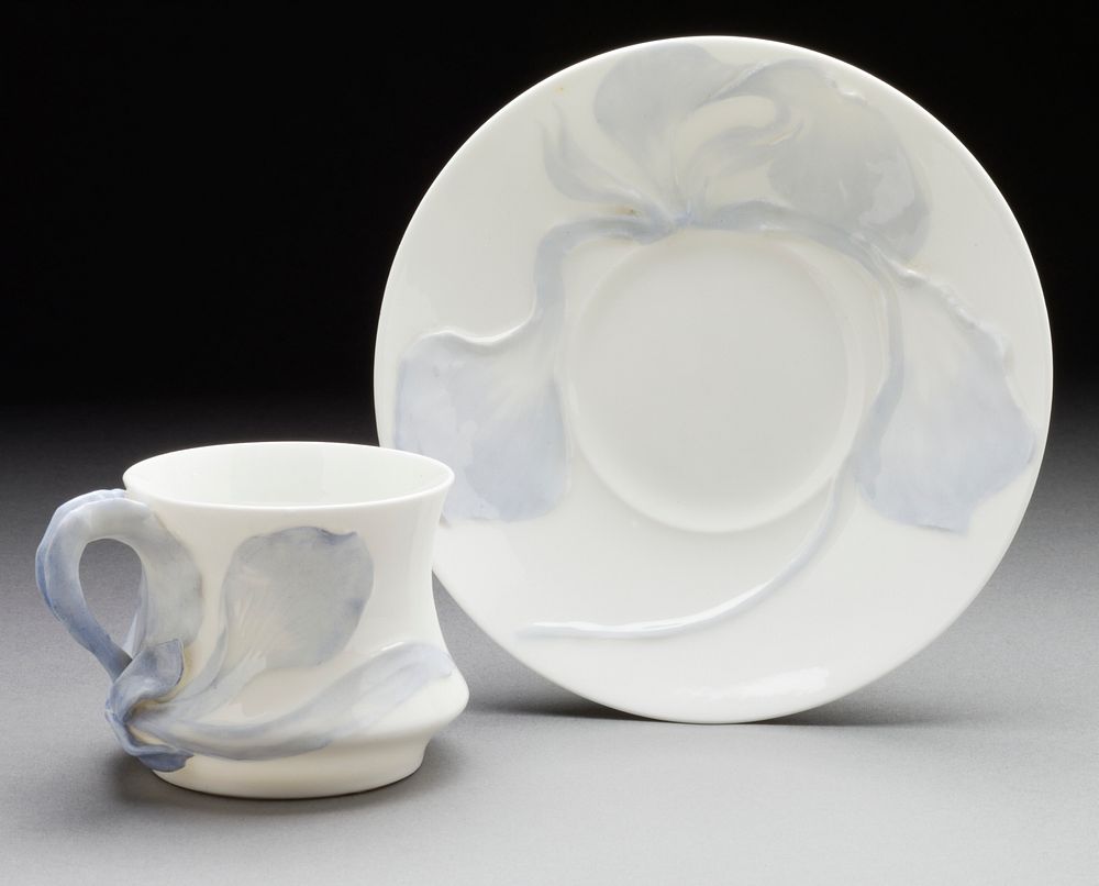Mocha Cup and Saucer from the 'Iris' Service by Alf Wallander and Rörstrand Porcelain Factory