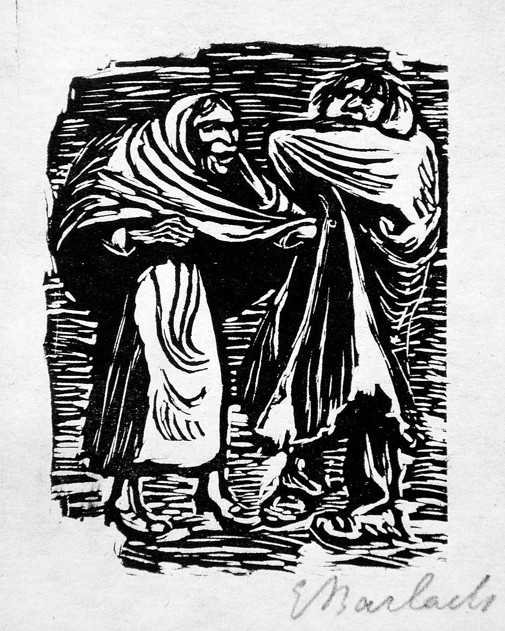 The cloak is more patch than whole cloth by Ernst Barlach