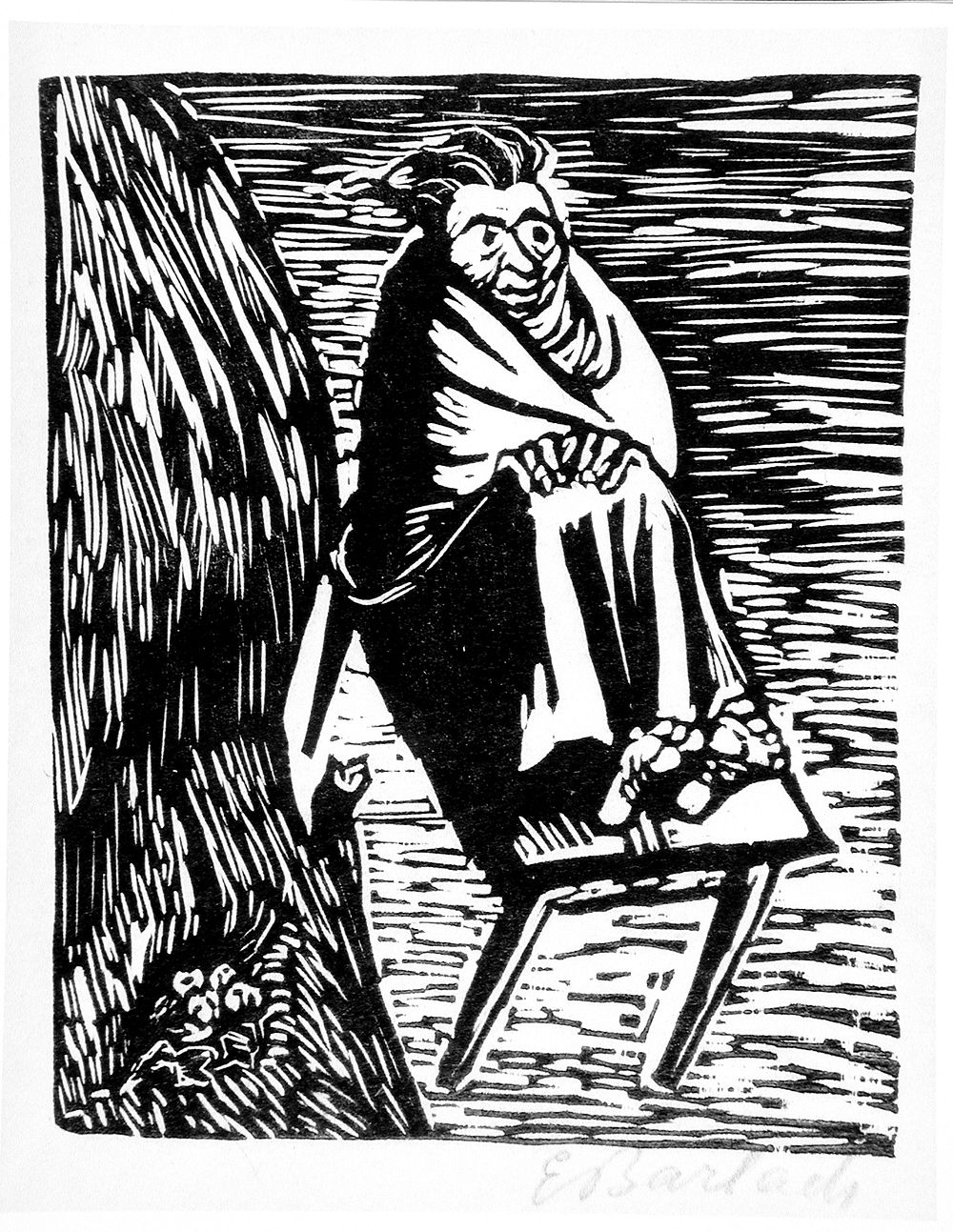 The owl's nest by Ernst Barlach