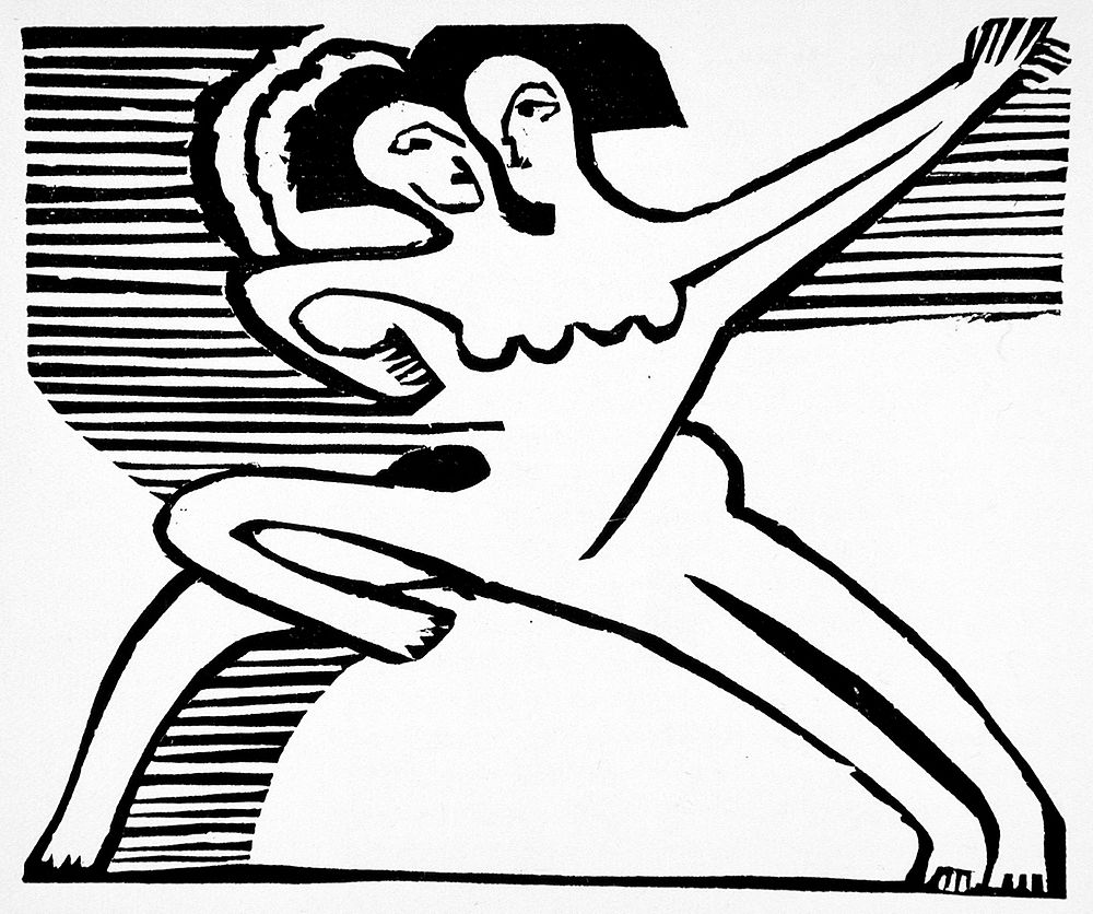 Two dancers by Ernst Ludwig Kirchner