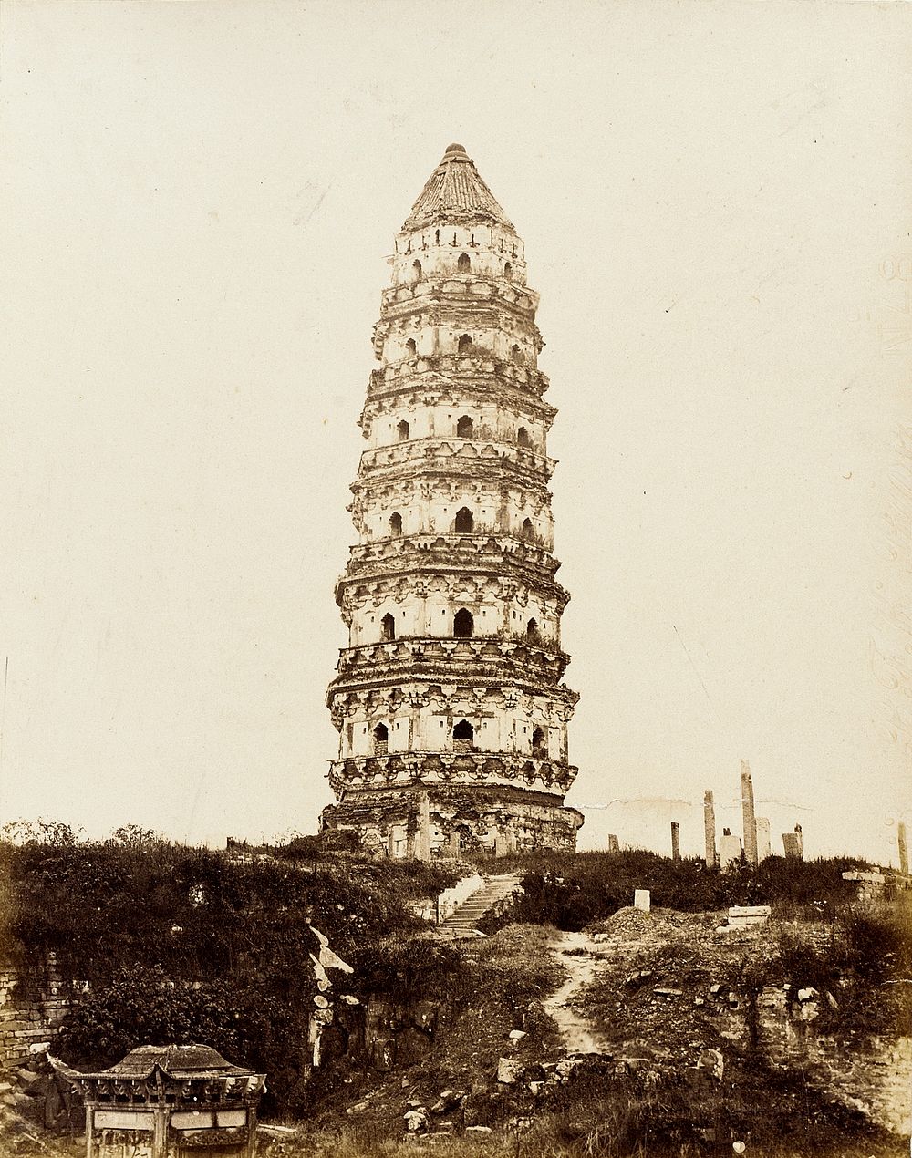 Cantonese Masonry Pagoda by Felice A Beato