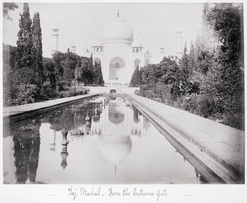Taj Mahal, from the Entrance Gate by Samuel Bourne
