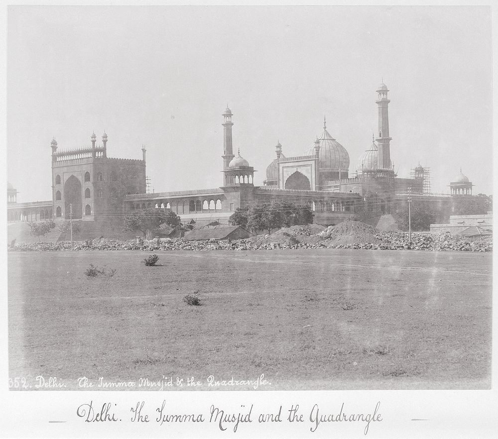 Delhi, The Summa Musjid and the Quadrangle by Samuel Bourne