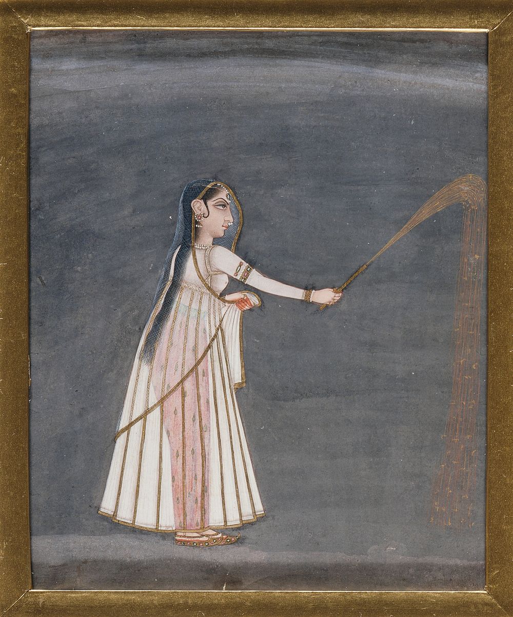 Woman Holding a Sparkler, Folio from the Thomas Edwards Album