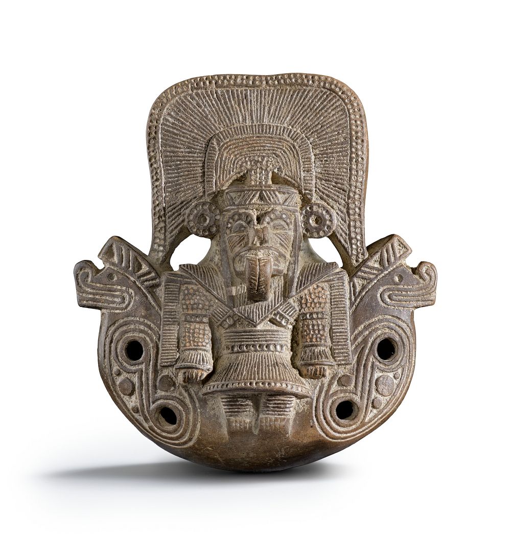 Ocarina of Seated Chief with Extended Tongue