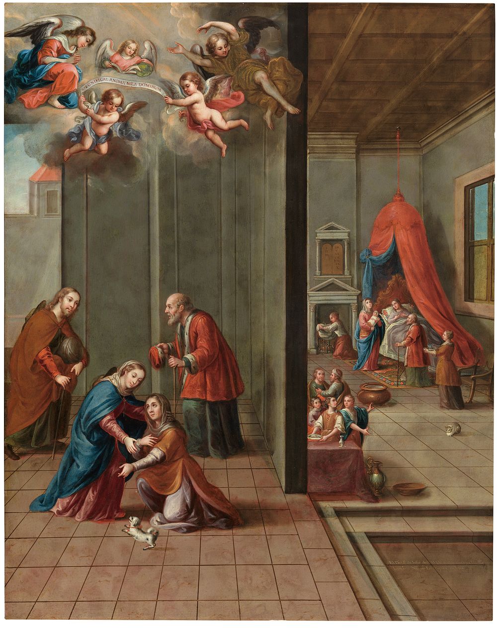 The Visitation and the Birth of Saint John the Baptist (La visitación y el nacimiento de san Juan Bautista) by Nicolás…