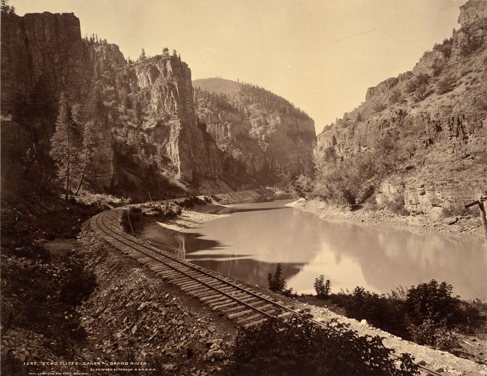 Echo Cliffs, Cañon of the Grand River, Glenwood Extension, D.&R. G.R.R. by William Henry Jackson
