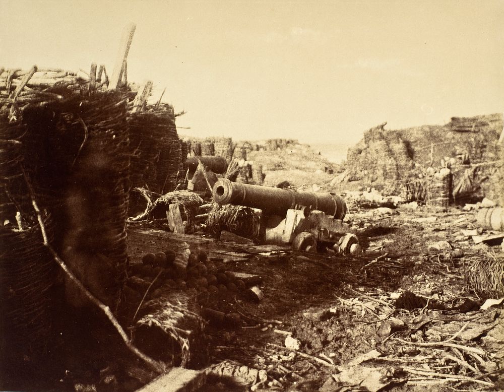 Sturdy Cannon And Fortifications, Crimea by Jean Charles Langlois and Léon Eugène Méhédin