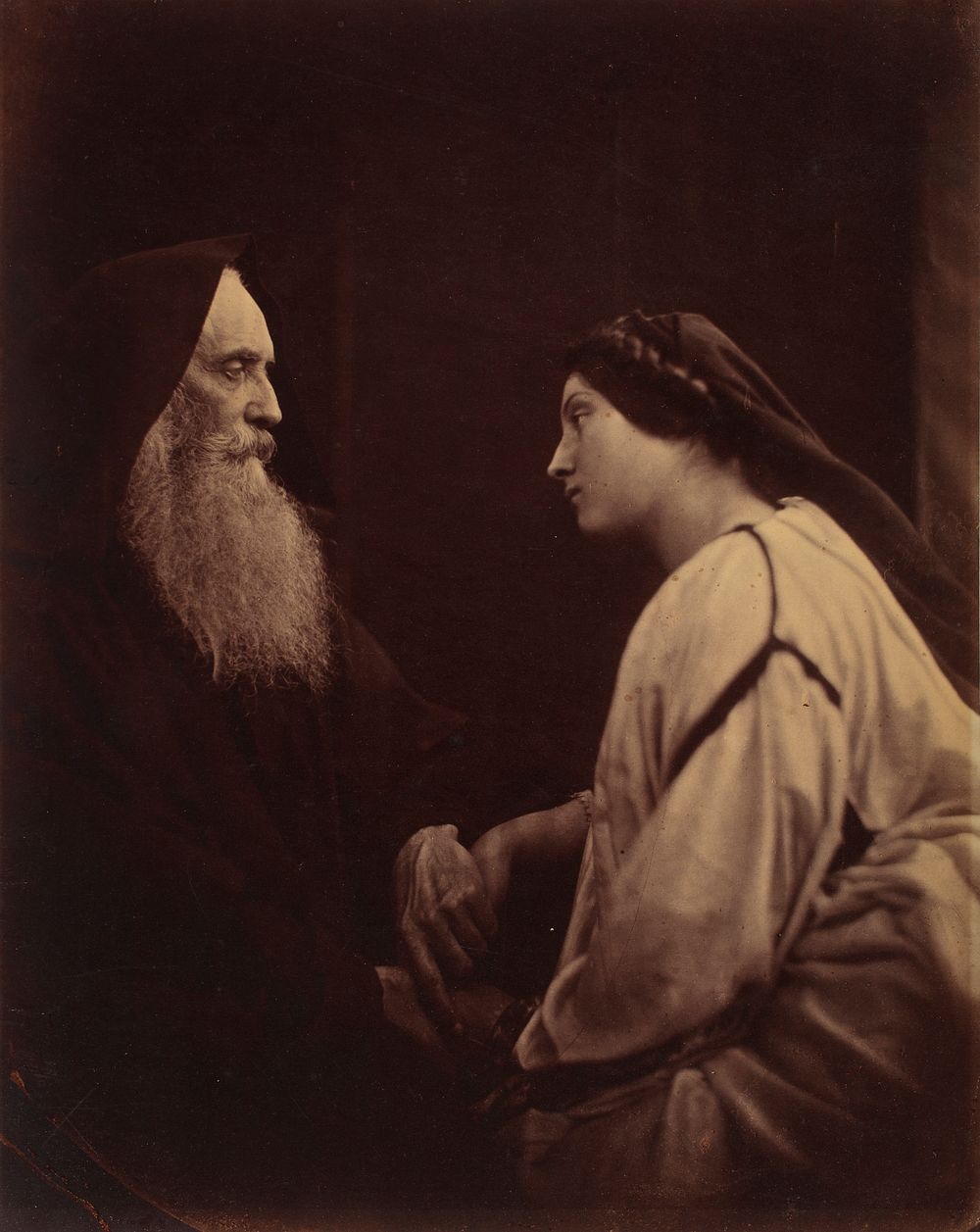 Friar Lawrence & Juliet by Julia Margaret Cameron