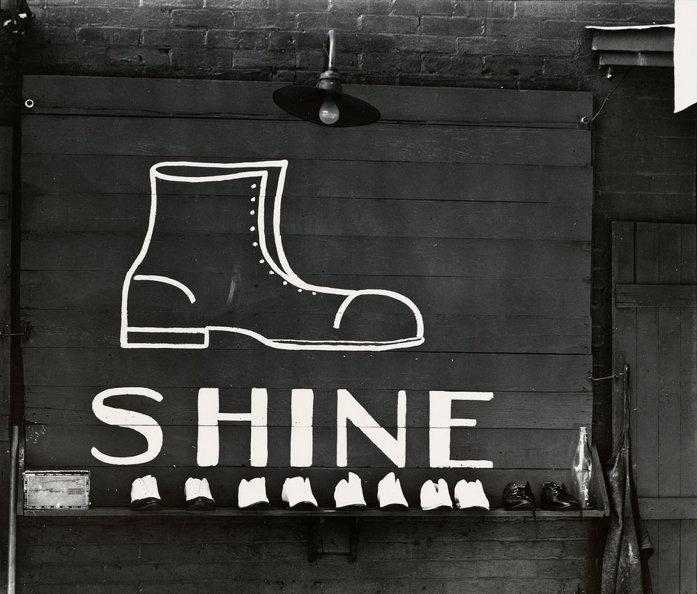 Shoeshine Stand, Southeastern United States by Walker Evans