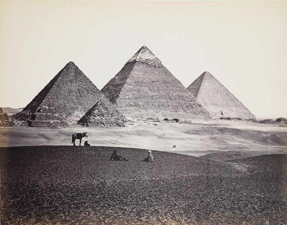 Pyramids Of El-Geezeh (from the Southwest) by Francis Frith