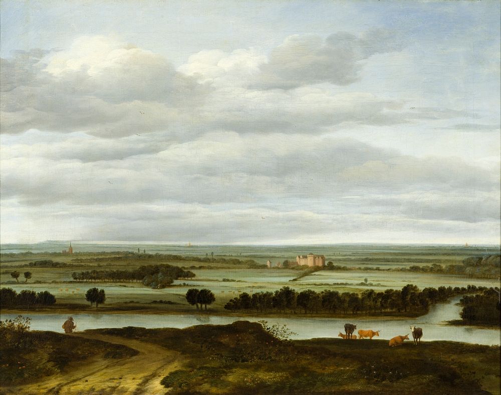 Panoramic Landscape near Rhenen with the Huis ter Lede by Anthonie Van Borssom