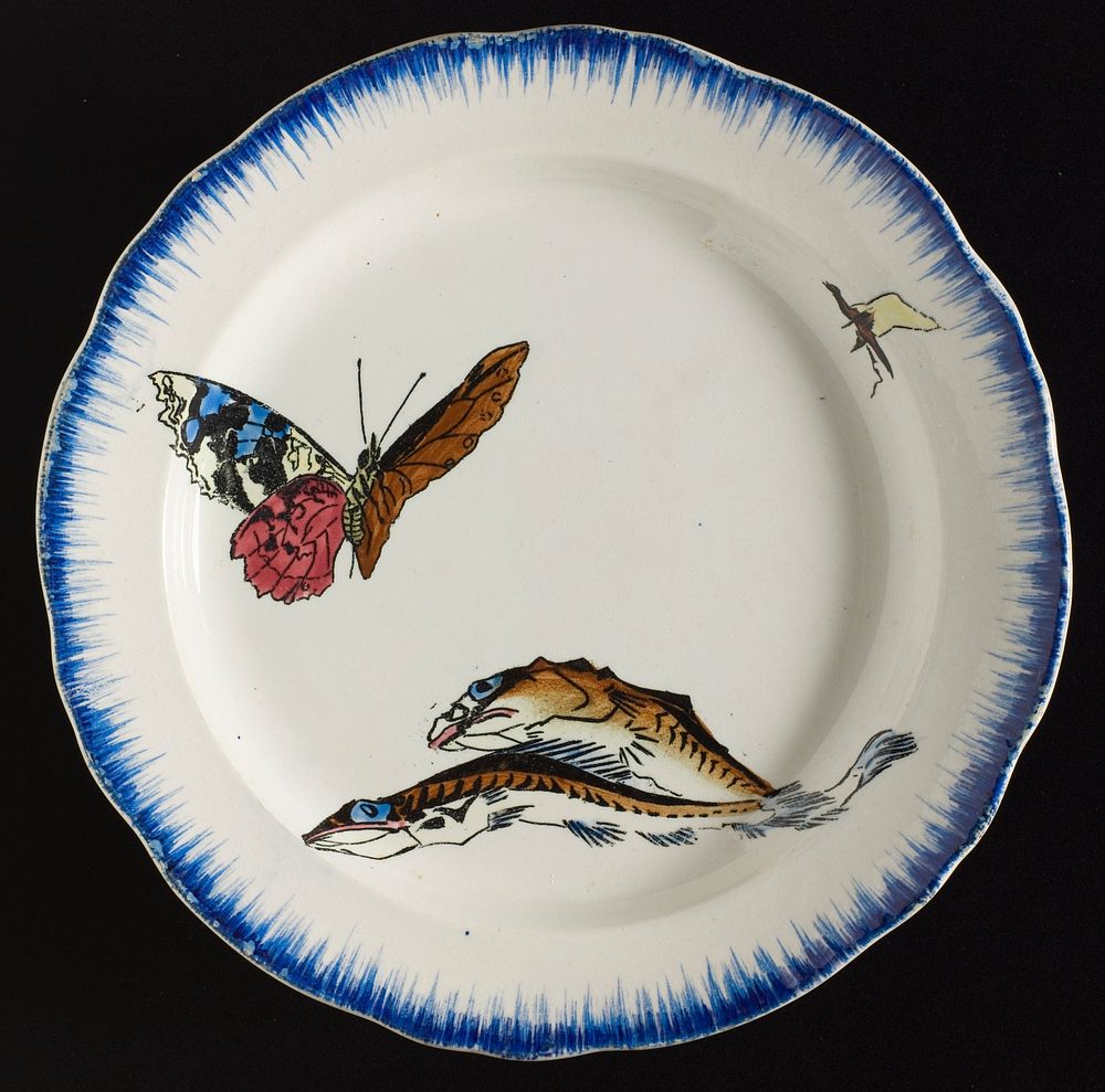 Pair of Plates from the Rousseau Service by Félix Bracquemond and Lebeuf Milliet et Cie