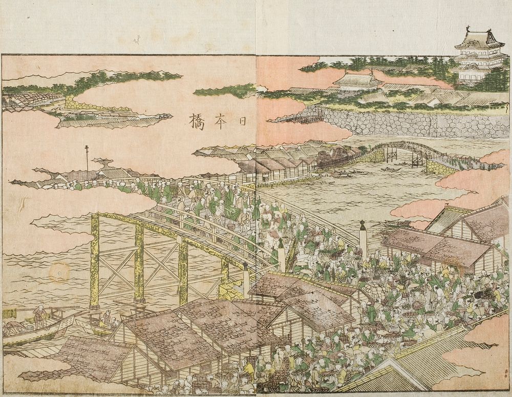 Nihonbashi by Katsushika Hokusai