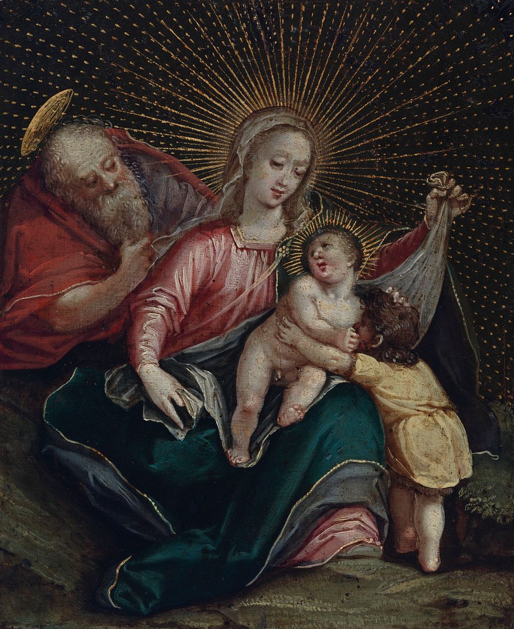 The Holy Family with Saint John the Baptist (La sagrada familia con San Juan Bautista) by Unidentified artist