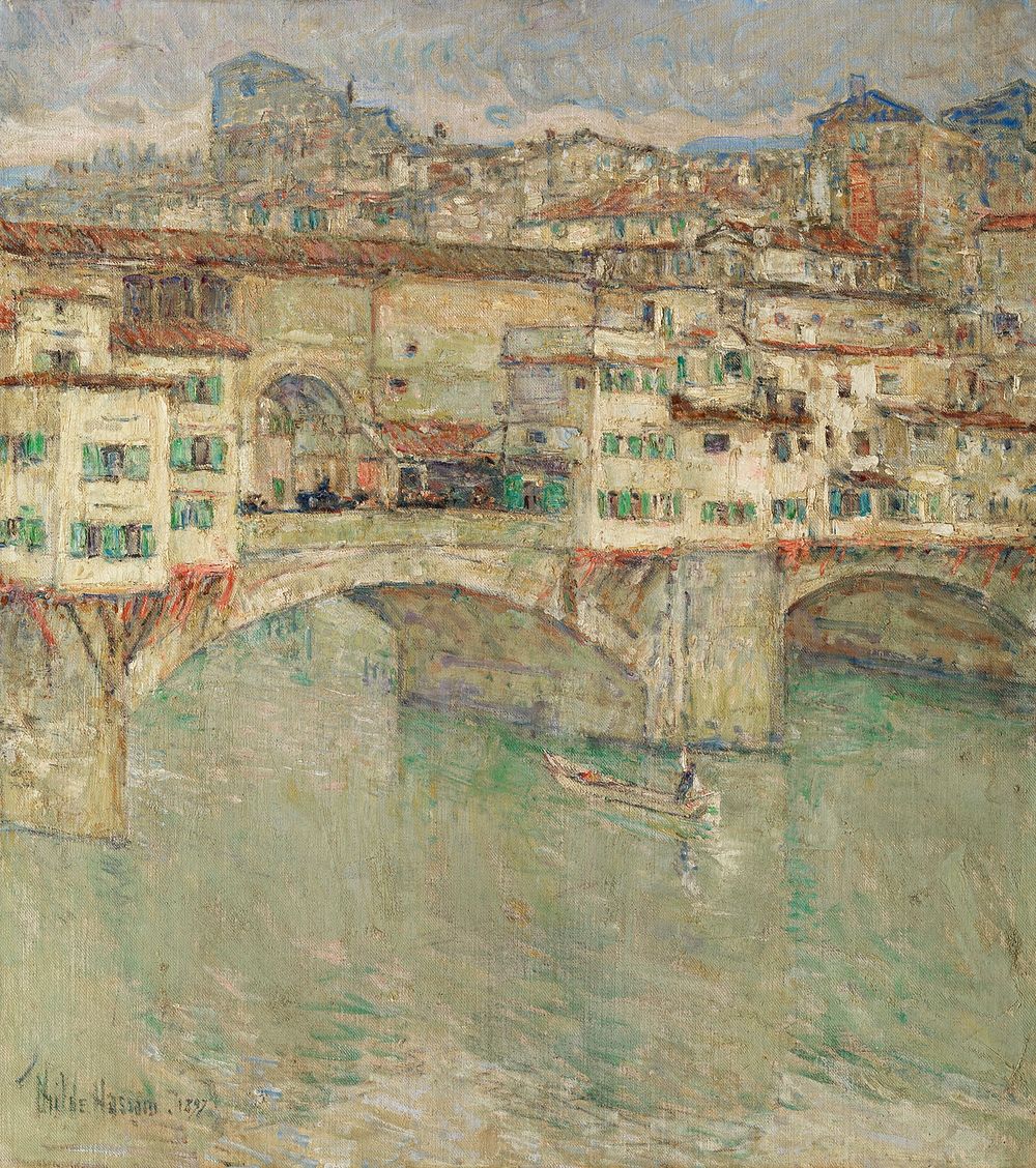 Ponte Vecchio by F Childe Hassam