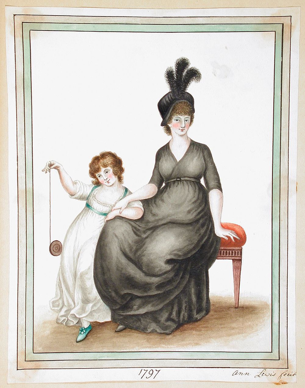 Collection of English Original Watercolour Drawings:  1797 by Ann Frankland Lewis