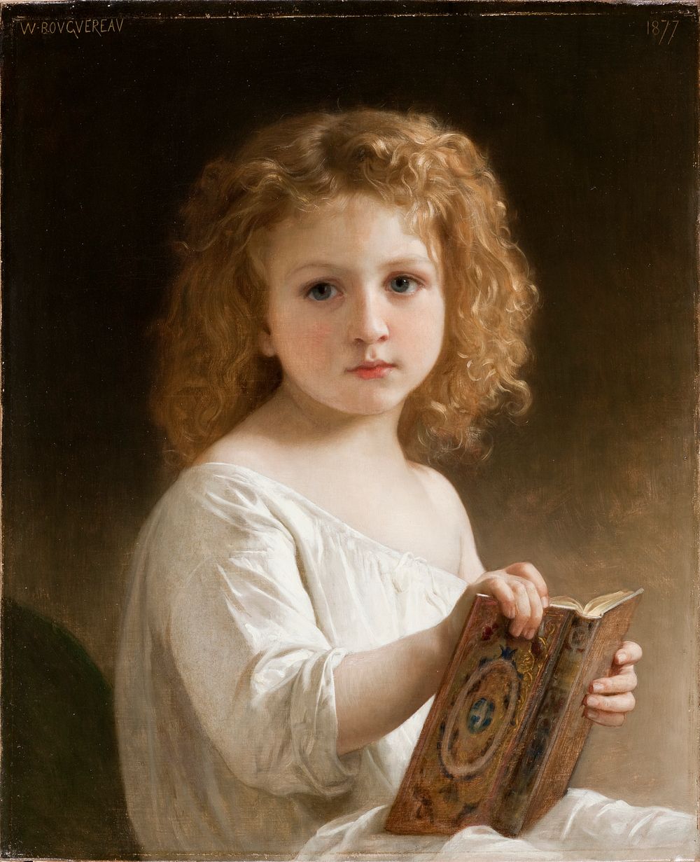 The Story Book by William Adolphe Bouguereau