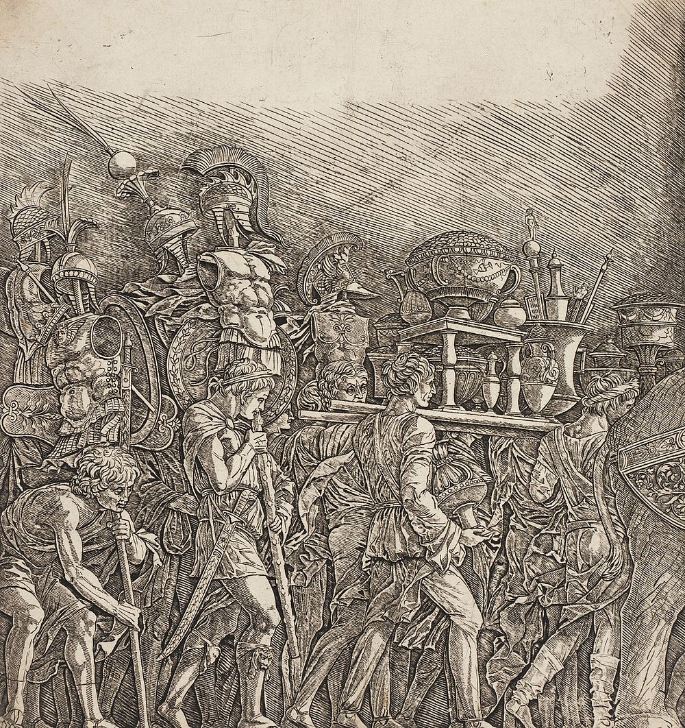 Soldiers Carrying Trophies by Mantegna Andrea