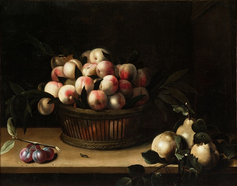 Basket of Peaches, with Quinces, and Plums by Louise Moillon