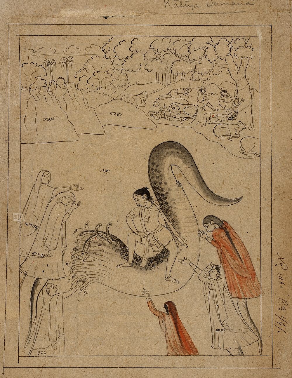 Krishna Quelling the Serpent King Kaliya