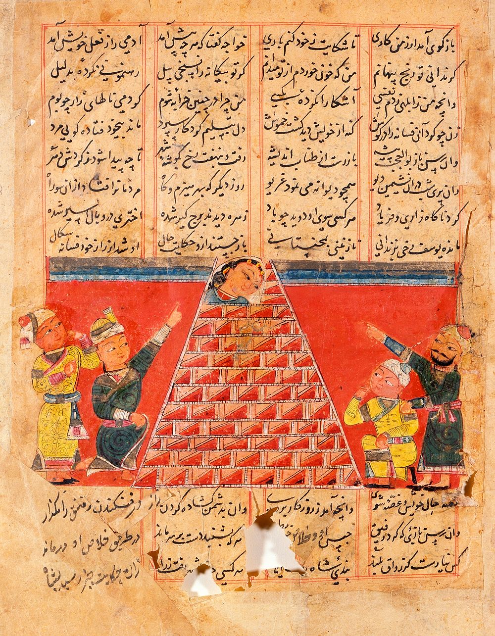 The Imprisoned Wife, Folio from a Khamsa of Amir Khusraw of Delhi