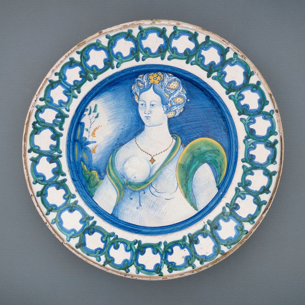 Dish with Woman in a Turban