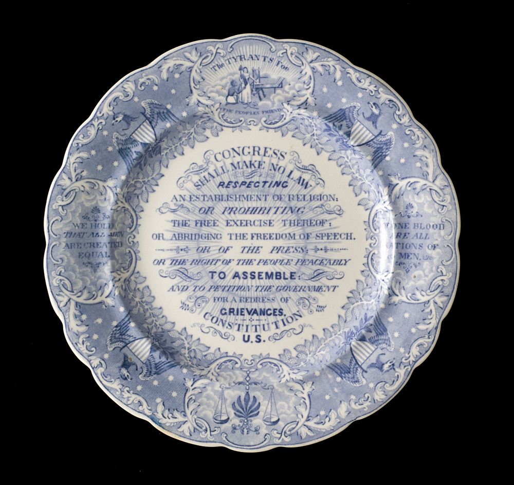 Plate, 'The Tyrant's Foe, The People's Friend'