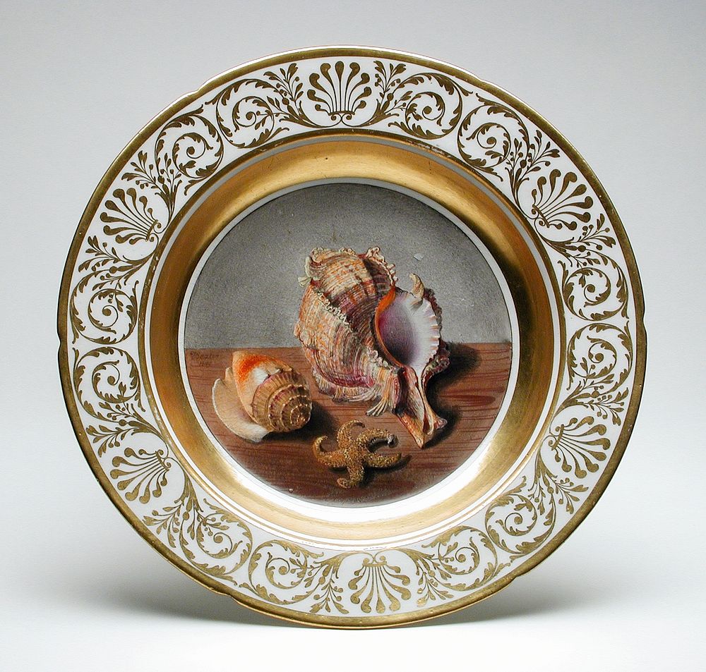 Set of Four Soup Plates by Coalport Porcelain Works and Thomas Baxter Jr