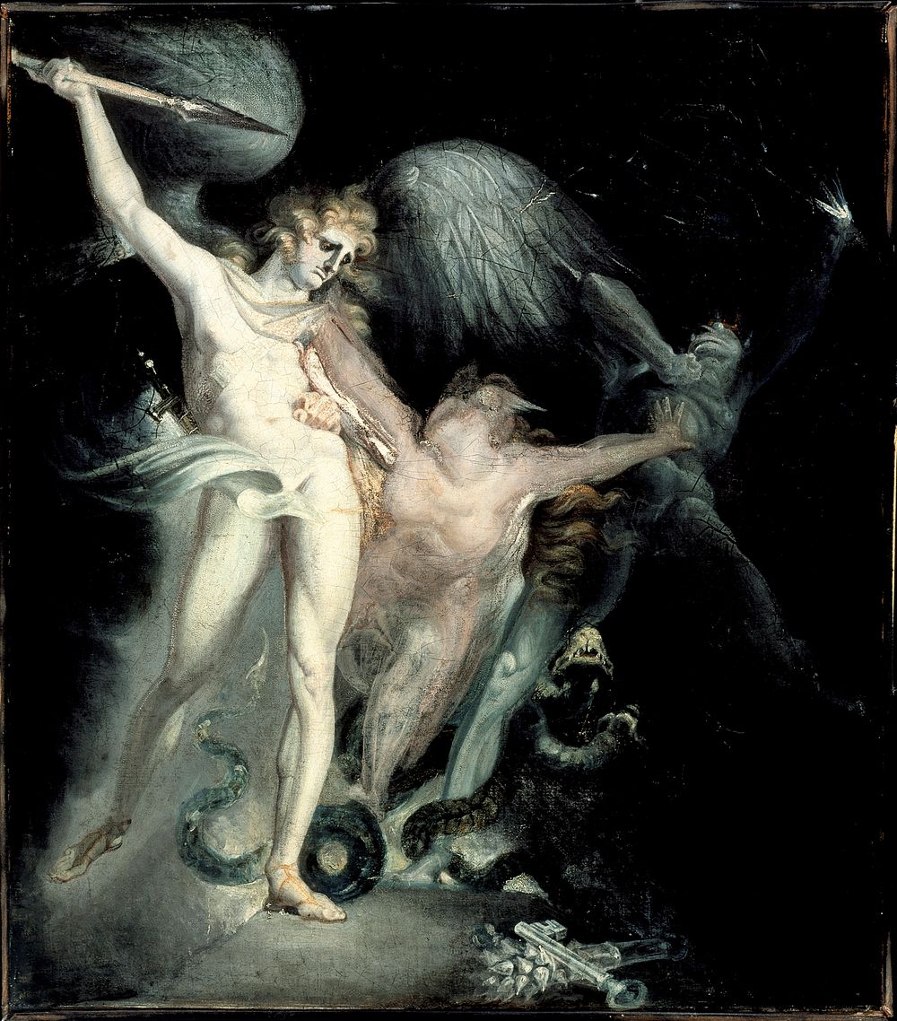 Satan and Death with Sin Intervening by John Henry Fuseli