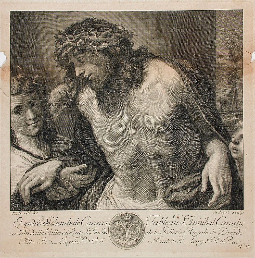 Christ Supported by Angels by Michael Keyl and Annibale Carracci