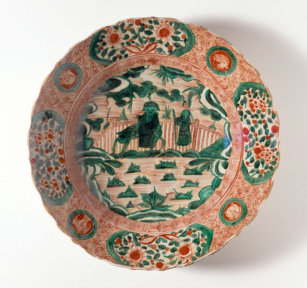 Foliated Dish with Landscape