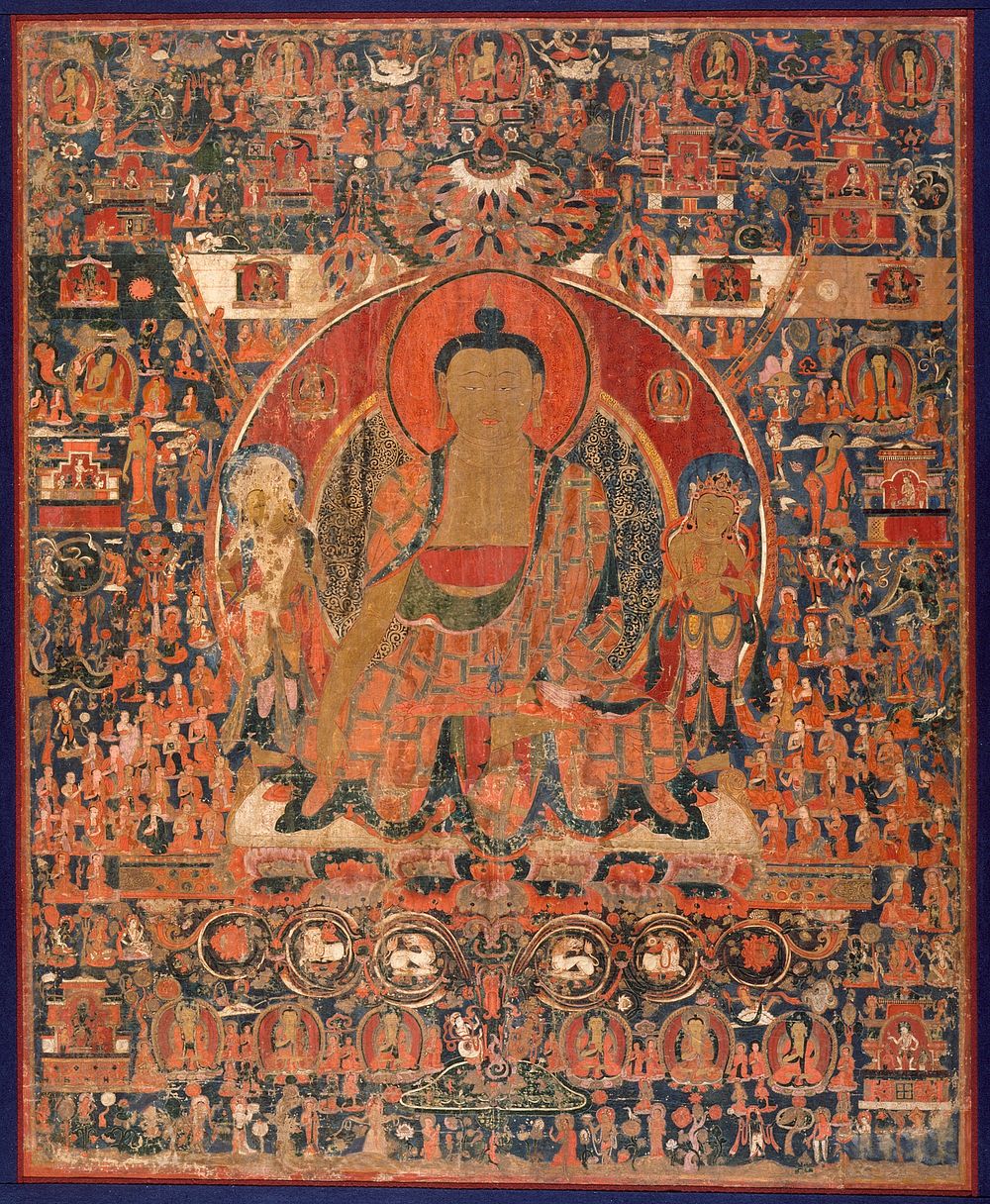 The Buddha of Unshakable Resolve (Akshobhya) in His Eastern Paradise (Abhirati)