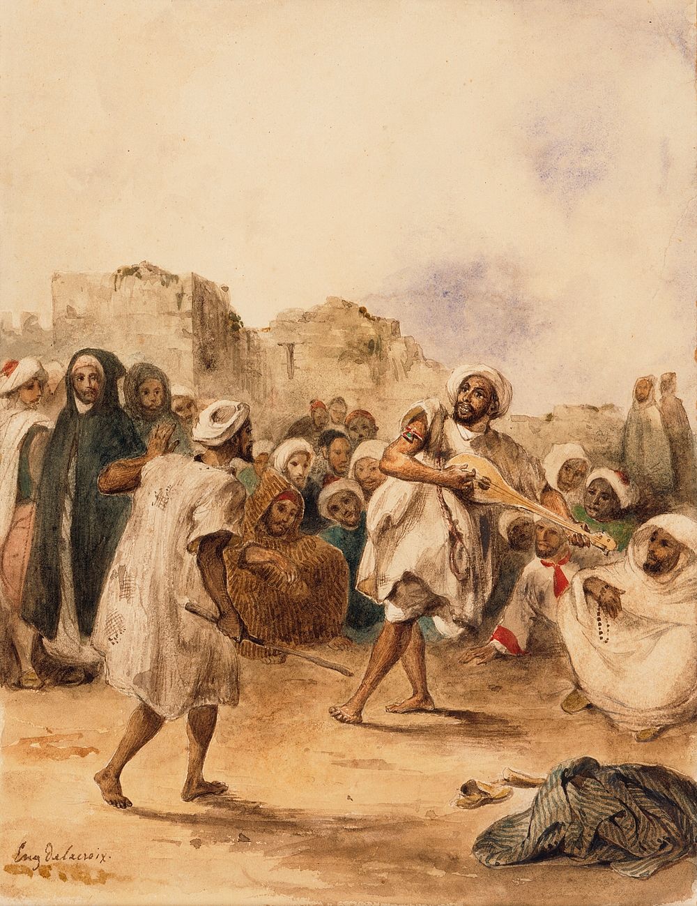 Strolling Players by Eugène Delacroix