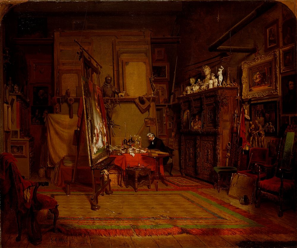 An Artist's Studio by John Ferguson Weir