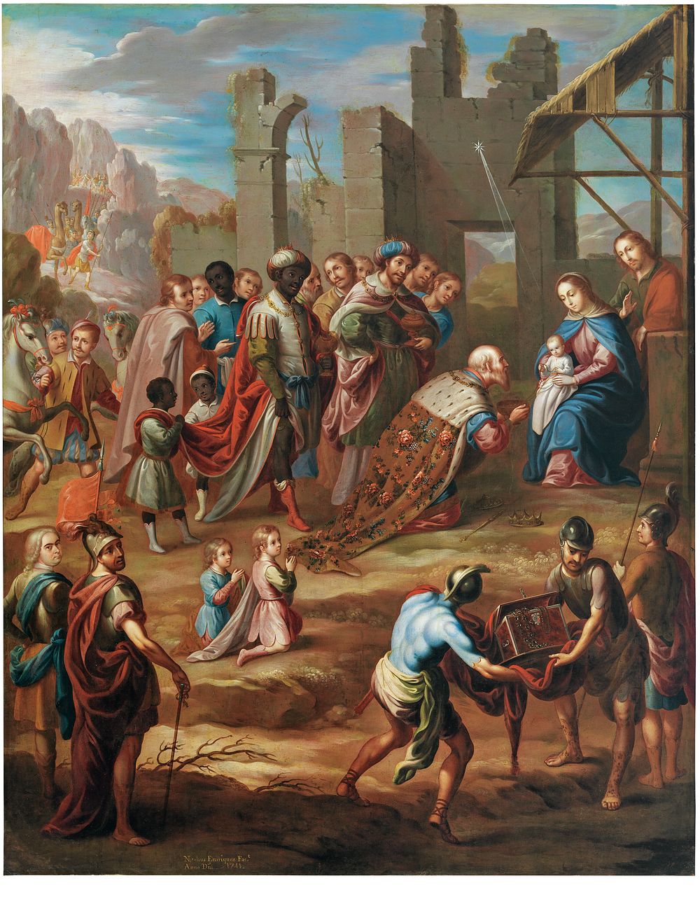 The Adoration of the Kings with Viceroy Pedro de Castro y Figueroa, Duke of La Conquista (La adoración de los reyes con el…