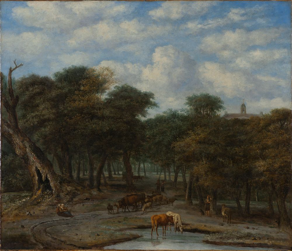 Forest Clearing with Cattle by Philips Koninck and Adriaen van de Velde
