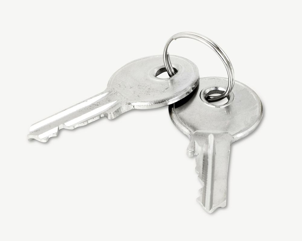 Metal key isolated object psd