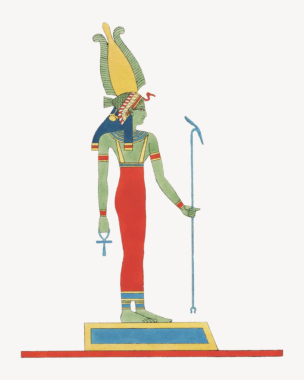 Egyptian god Wadjet  vintage illustration. Remixed by rawpixel. 