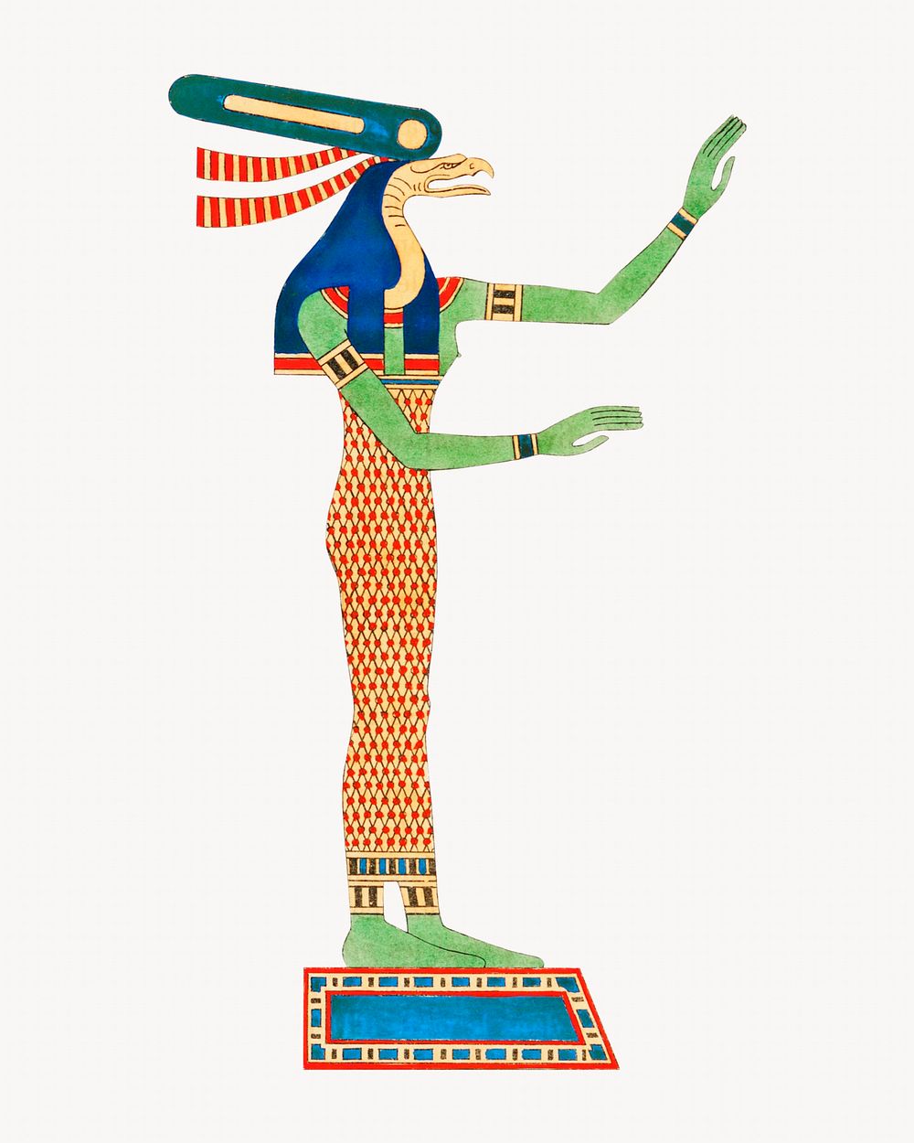 Egypt goddess vintage illustration