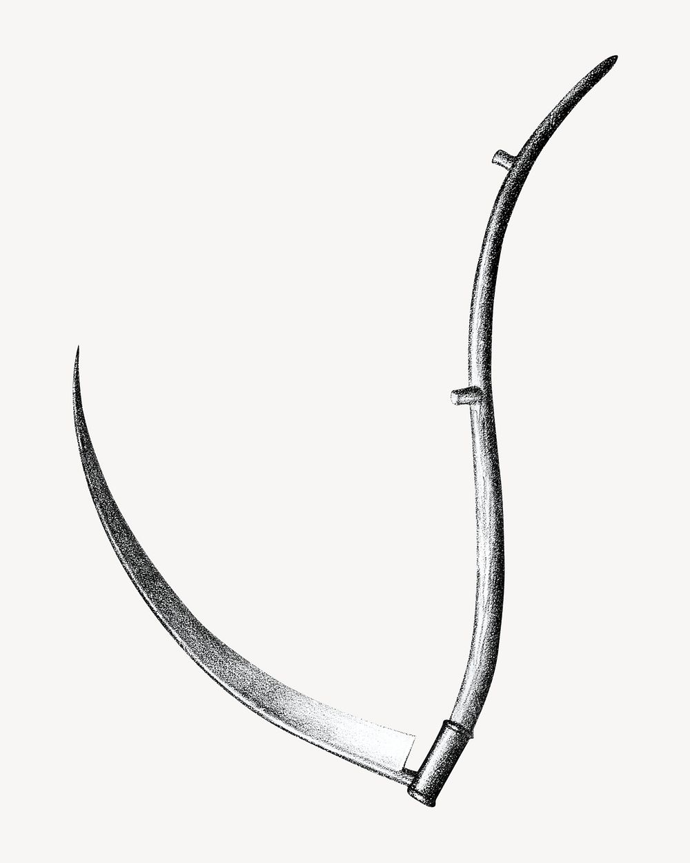 Vintage sickle illustration. Remixed by rawpixel.